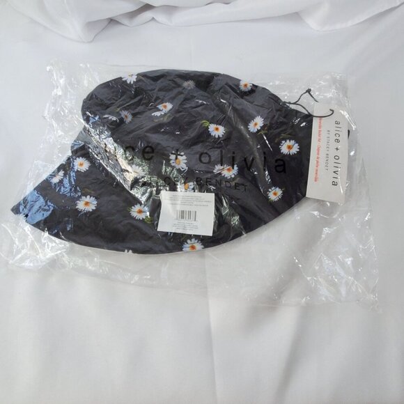 Alice + Olivia By Stacey Bendet Reversible Bucket Hat Daisy Print 100% Polyester - Picture 6 of 6